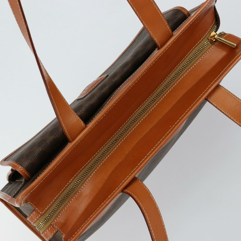 【日本直送】CELINE Macadam帆布托特包 PVC皮革 棕色 金色 正品 ep11322-5