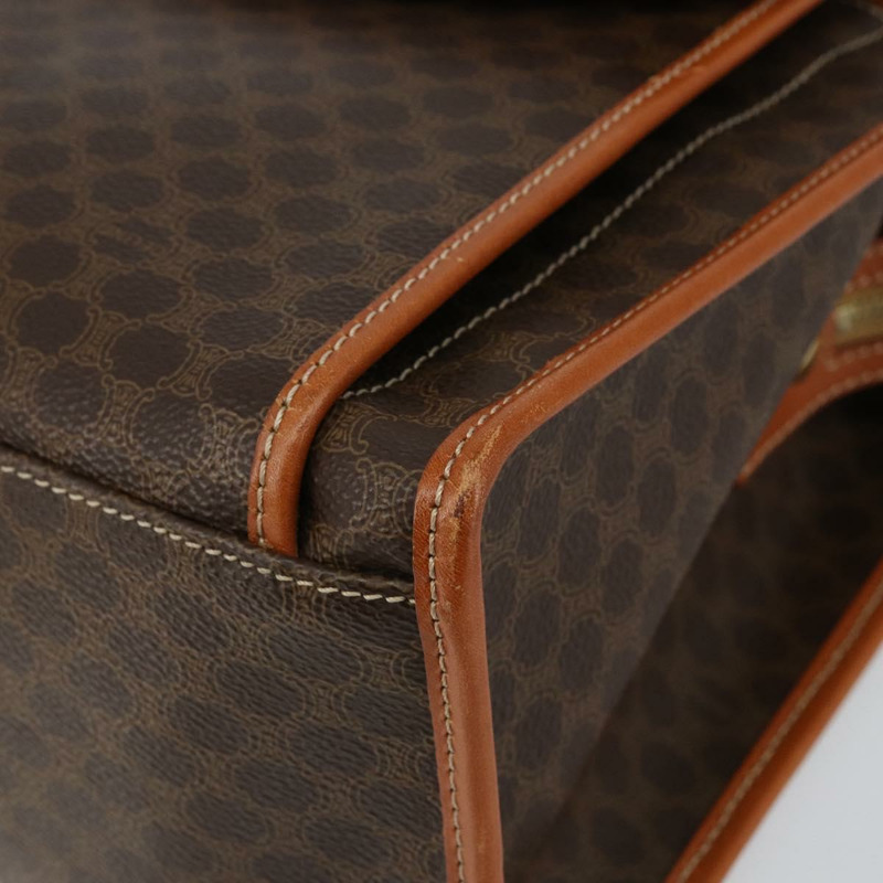 【日本直送】CELINE Macadam帆布托特包 PVC皮革 棕色 金色 正品 ep11322-8