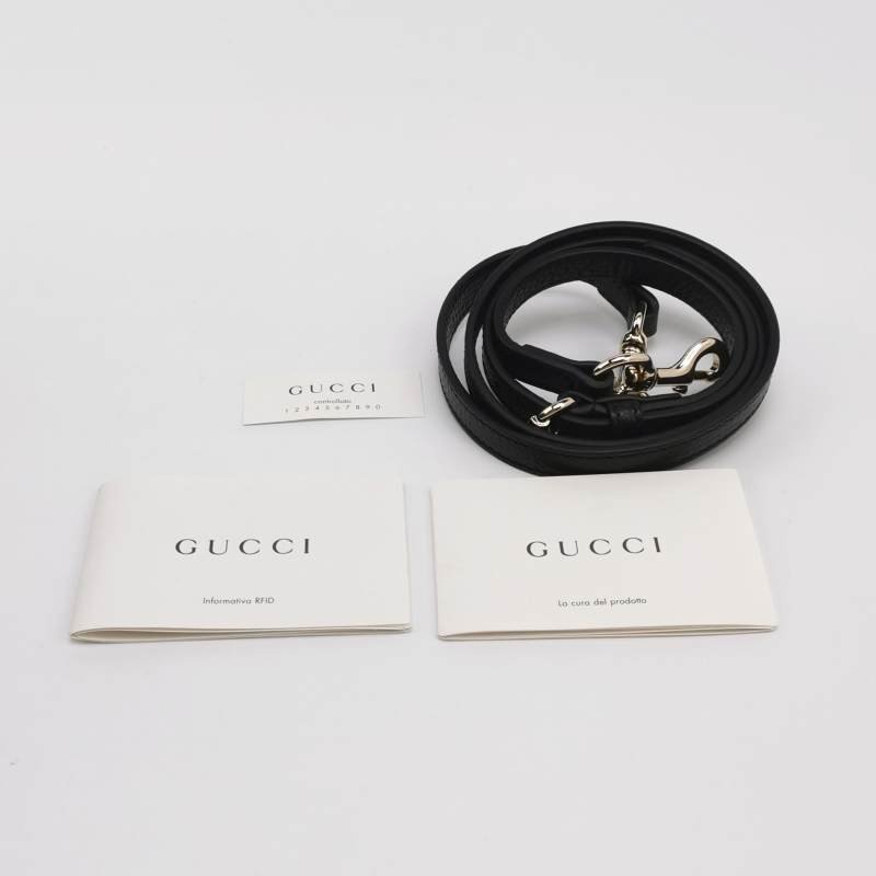 Gucci Soho 牛皮純色壓紋雙G殺手包斜挎包單肩包 9.8新-8