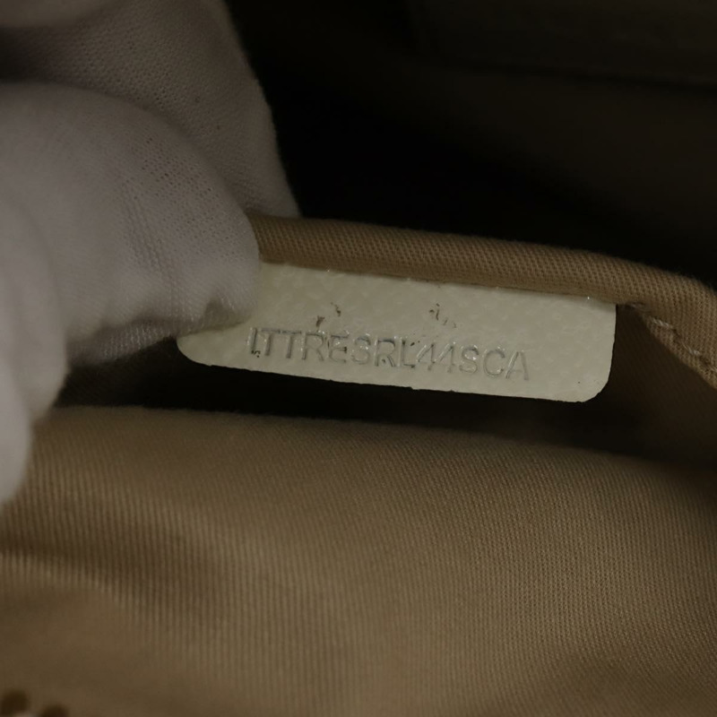 【日本直送】BURBERRY Nova 格紋手提包 PVC 皮革 2way 米色 金色 Auth 147477-11