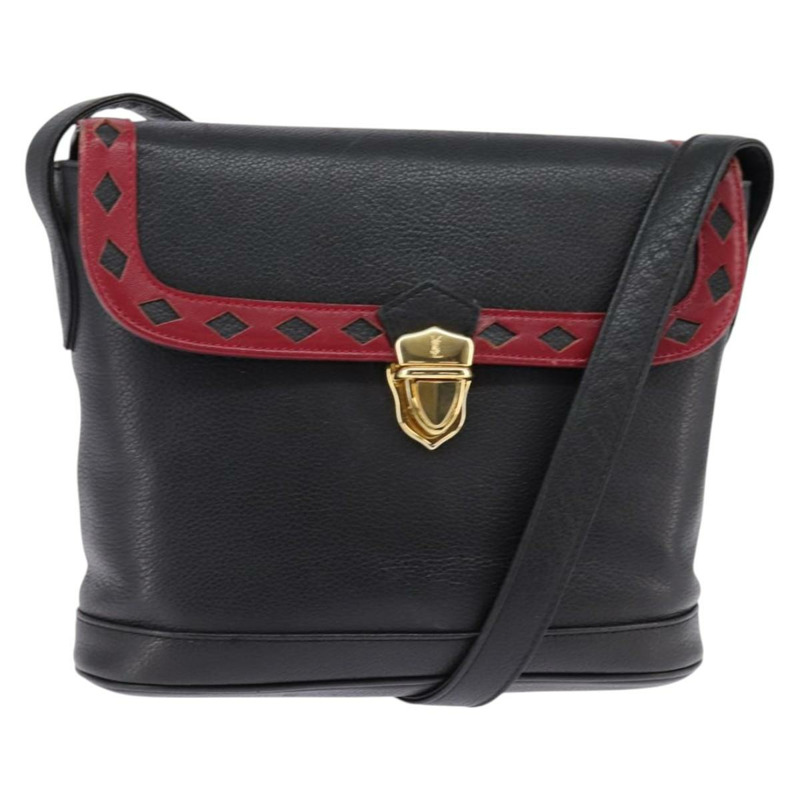 【日本直送】SAINT LAURENT 黑色金色皮革單肩包 正品 148350-0