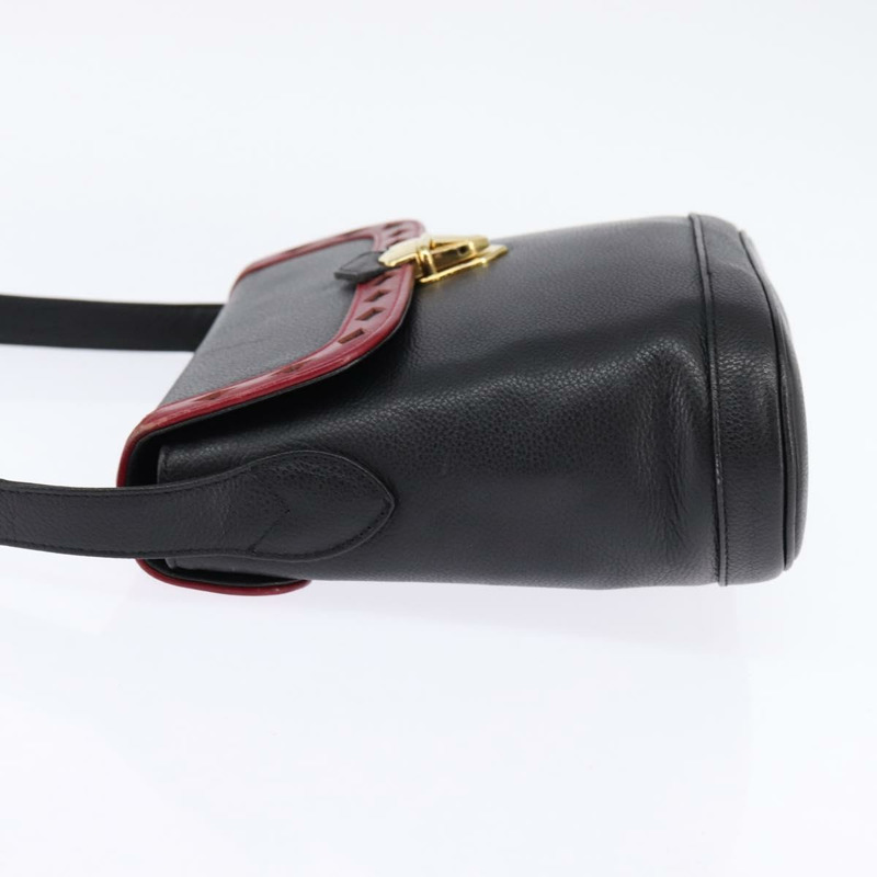 【日本直送】SAINT LAURENT 黑色金色皮革單肩包 正品 148350-2