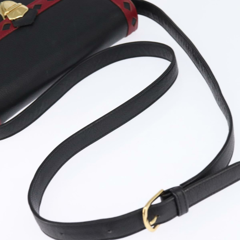 【日本直送】SAINT LAURENT 黑色金色皮革單肩包 正品 148350-6