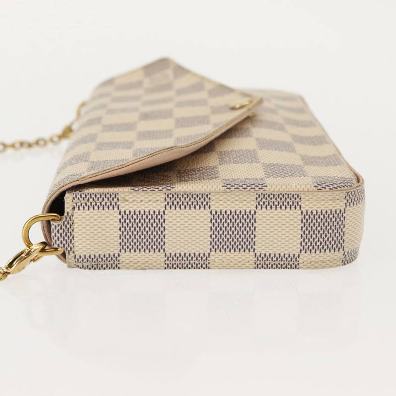 【日本直送】路易威登 Damier Azur Pochette Felicie 鏈條錢包 N63106 LV 正品 148308-3