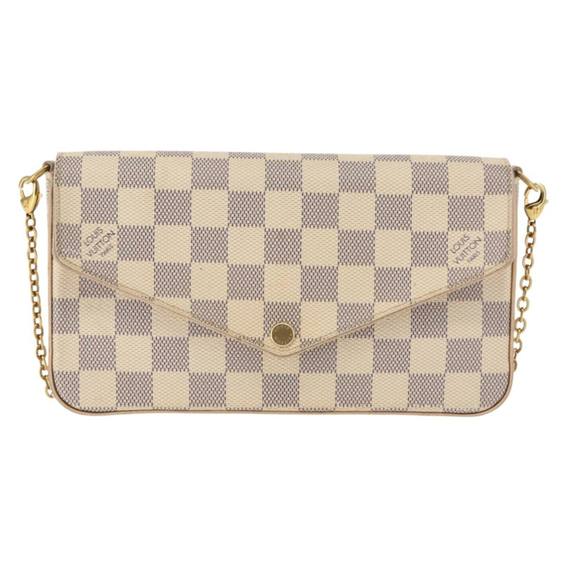 【日本直送】路易威登 Damier Azur Pochette Felicie 鏈條錢包 N63106 LV 正品 148308-12