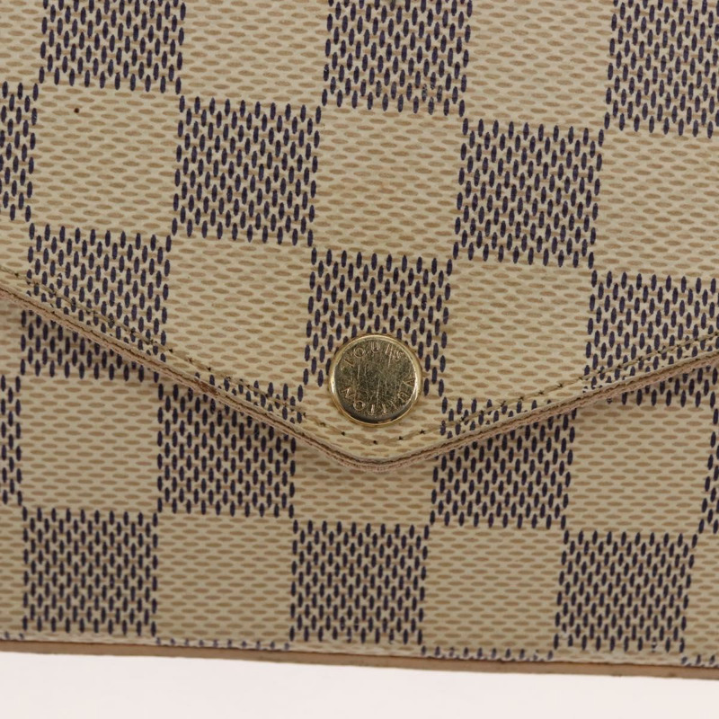【日本直送】路易威登 Damier Azur Pochette Felicie 鏈條錢包 N63106 LV 正品 148308-16
