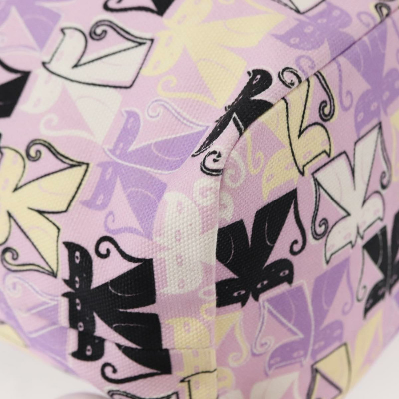 【日本直送】Miu Miu Madras Cat 抽繩帆布粉紅銀色手袋 Auth bs30224-14