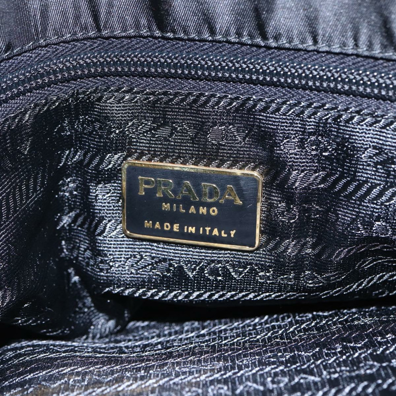 【日本直送】PRADA 尼龍黑色金色鏈條單肩包 正品 148283-17
