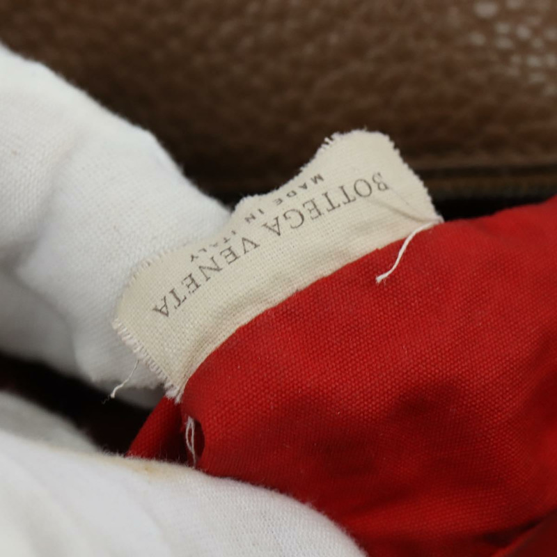 【日本直送】BOTTEGA VENETA 單肩包 沖孔皮革 棕色 金色 Auth bs30220-10