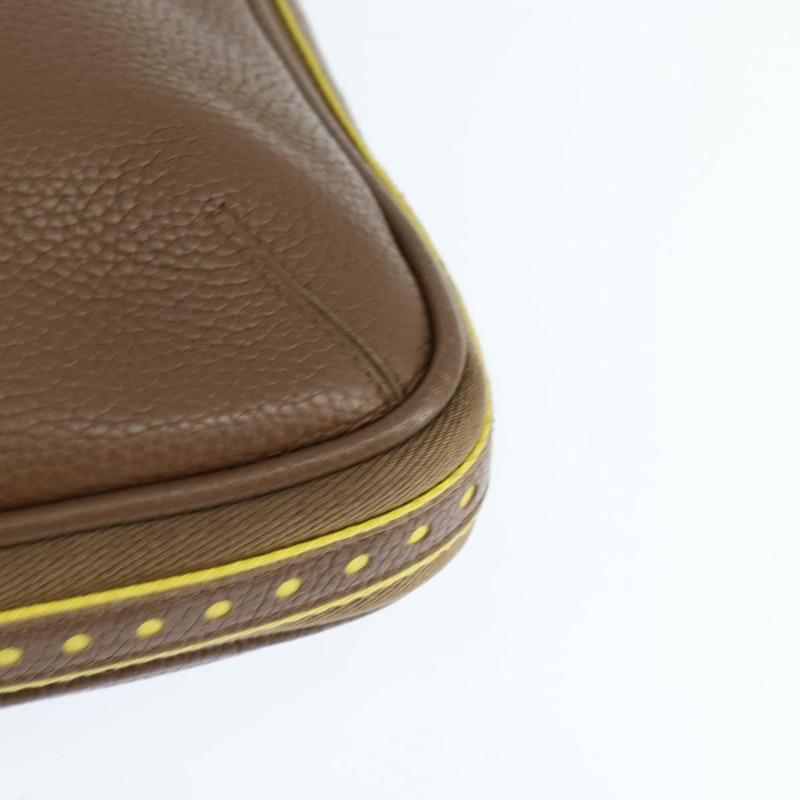 【日本直送】BOTTEGA VENETA 單肩包 沖孔皮革 棕色 金色 Auth bs30220-15