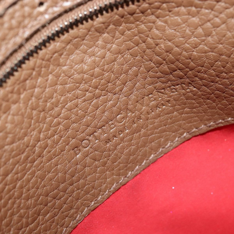 【日本直送】BOTTEGA VENETA 單肩包 沖孔皮革 棕色 金色 Auth bs30220-19