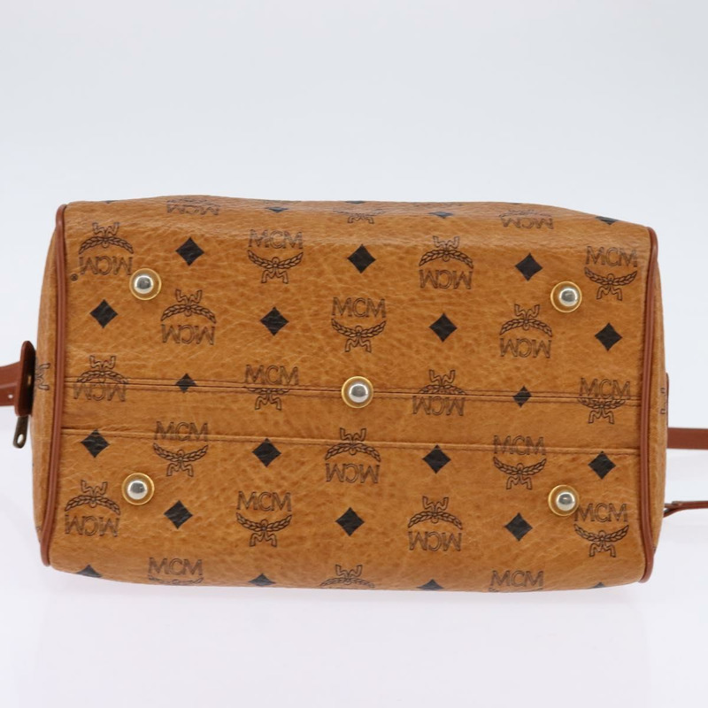 【日本直送】MCM Logoogram Vicetos 波士頓包 PVC 雙向棕色金色 正品 148233-4