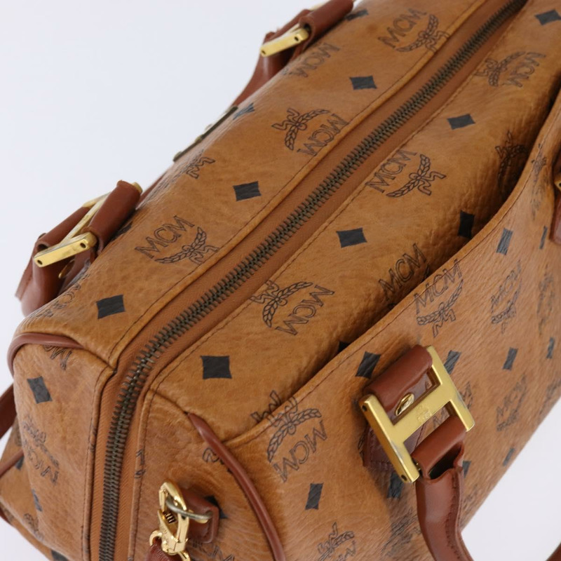 【日本直送】MCM Logoogram Vicetos 波士頓包 PVC 雙向棕色金色 正品 148233-5
