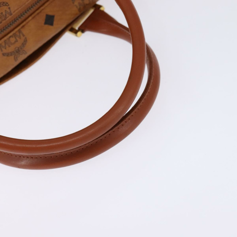 【日本直送】MCM Logoogram Vicetos 波士頓包 PVC 雙向棕色金色 正品 148233-6