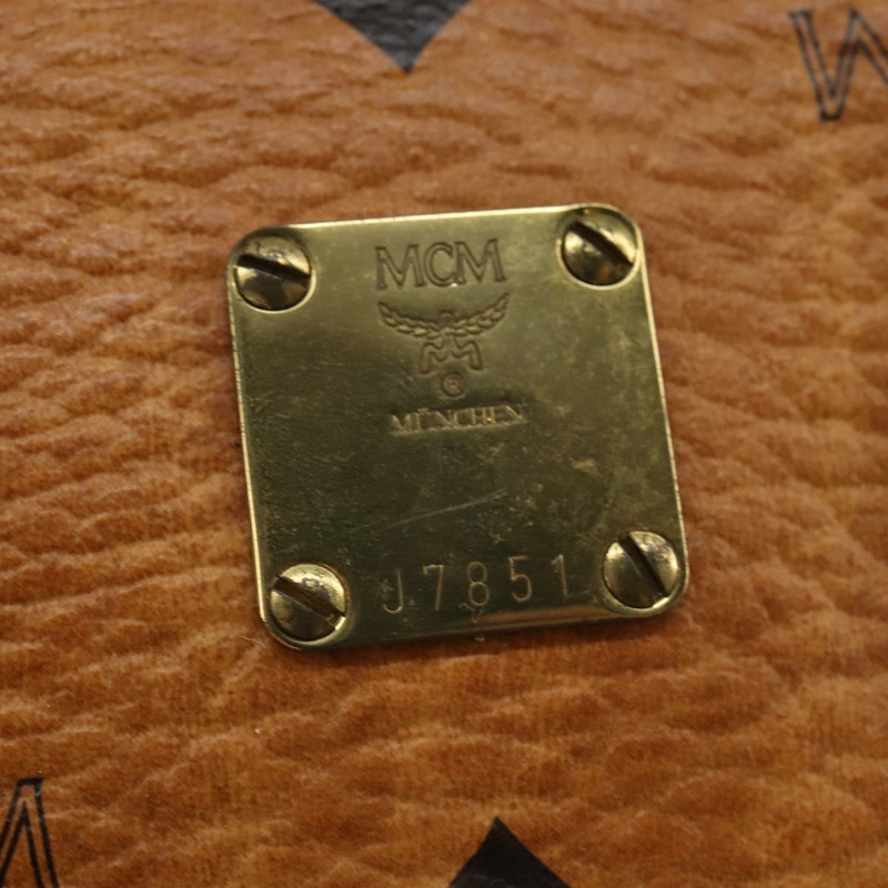 【日本直送】MCM Logoogram Vicetos 波士頓包 PVC 雙向棕色金色 正品 148233-11