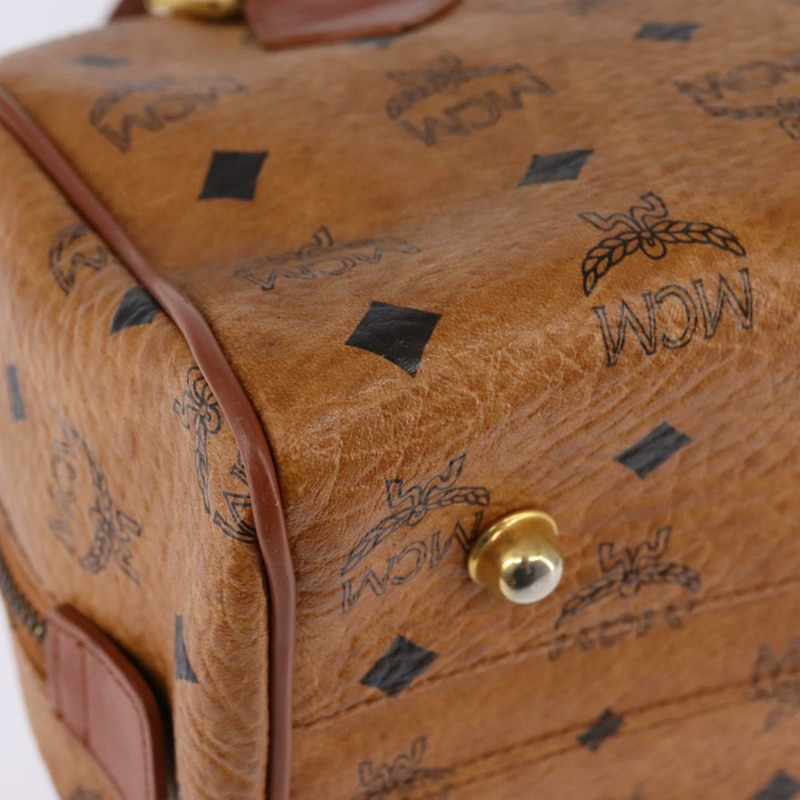 【日本直送】MCM Logoogram Vicetos 波士頓包 PVC 雙向棕色金色 正品 148233-16