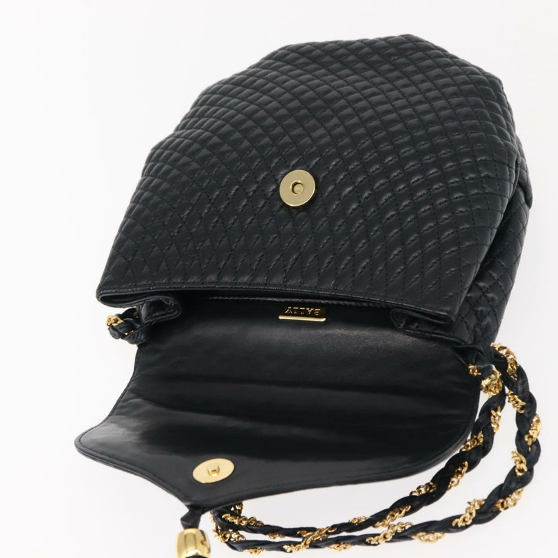 【日本直送】BALLY 鏈條單肩包 皮革 海軍藍 金色 正品 148234-9