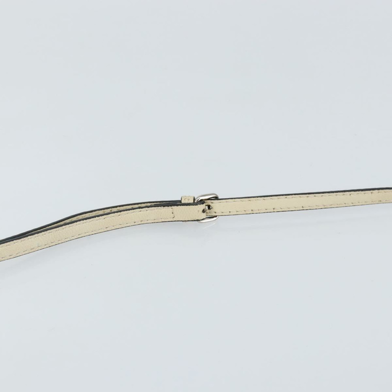 【日本直送】FENDI Micro Bucket Monster 單肩包 皮革 2way 白 銀色 Auth bs30100-8