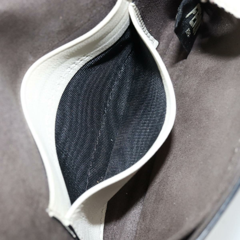 【日本直送】FENDI Micro Bucket Monster 單肩包 皮革 2way 白 銀色 Auth bs30100-23