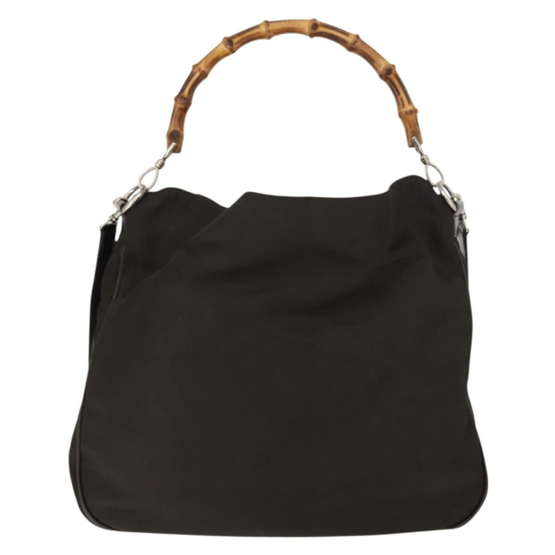 【日本直送】GUCCI 竹節肩背包 尼龍 兩用 棕色 001 3444 1577 Auth 148249-1