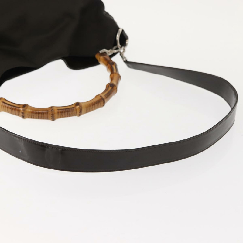【日本直送】GUCCI 竹節肩背包 尼龍 兩用 棕色 001 3444 1577 Auth 148249-8
