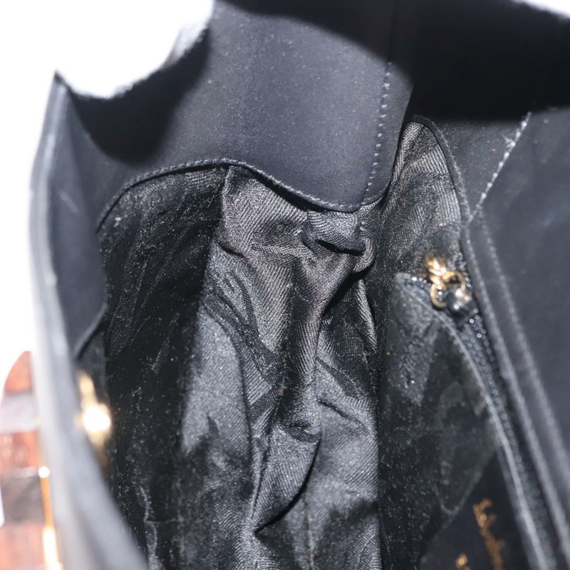 【日本直送】Salvatore Ferragamo 黑色金色皮革肩背包，正品 gh1111-17