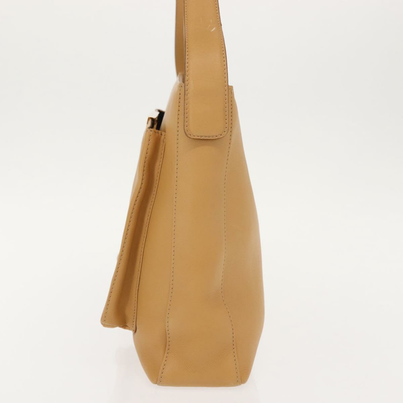 【日本直送】Salvatore Ferragamo 皮革肩背包 米色 金色 正品 gh1110-2