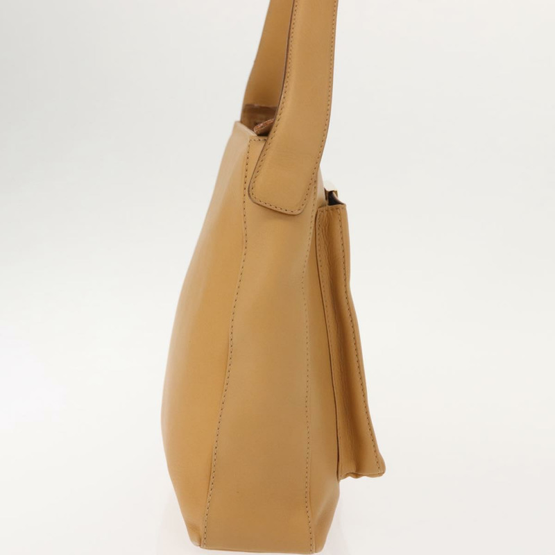 【日本直送】Salvatore Ferragamo 皮革肩背包 米色 金色 正品 gh1110-3