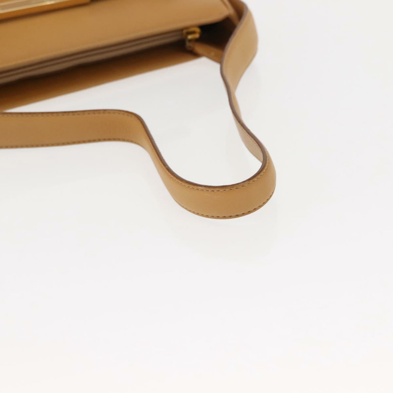 【日本直送】Salvatore Ferragamo 皮革肩背包 米色 金色 正品 gh1110-6