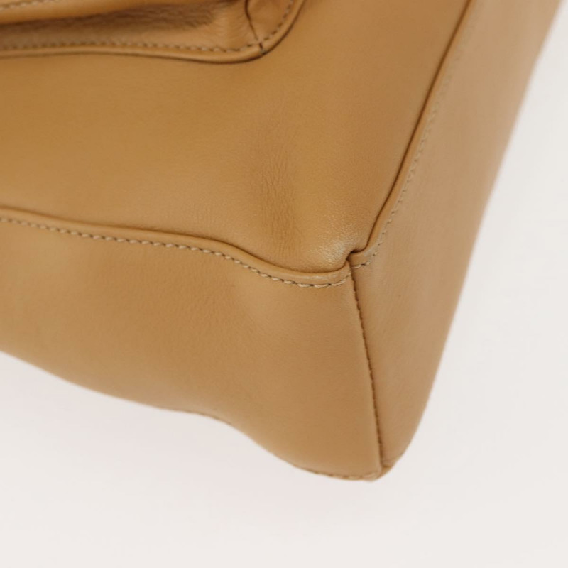 【日本直送】Salvatore Ferragamo 皮革肩背包 米色 金色 正品 gh1110-8