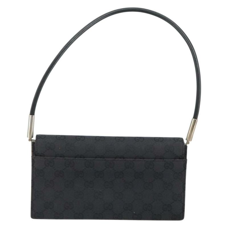 【日本直送】GUCCI GG帆布肩背包 黑色 銀色 001 3815 正品 gh1129-1