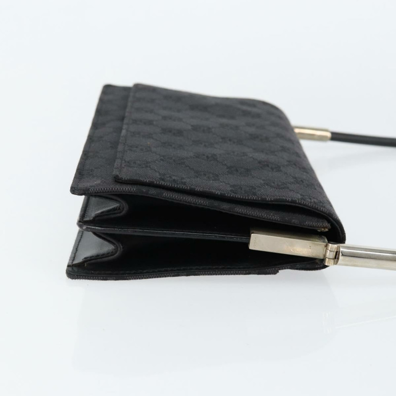 【日本直送】GUCCI GG帆布肩背包 黑色 銀色 001 3815 正品 gh1129-2