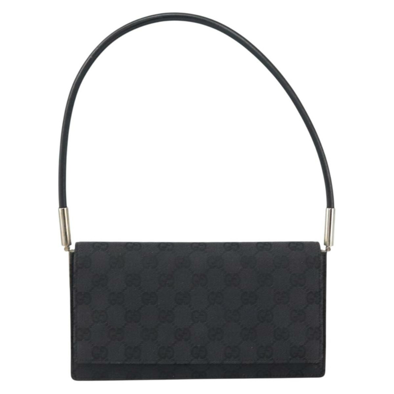 【日本直送】GUCCI GG帆布肩背包 黑色 銀色 001 3815 正品 gh1129-12