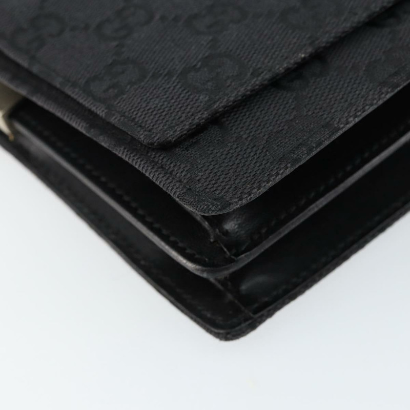 【日本直送】GUCCI GG帆布肩背包 黑色 銀色 001 3815 正品 gh1129-13