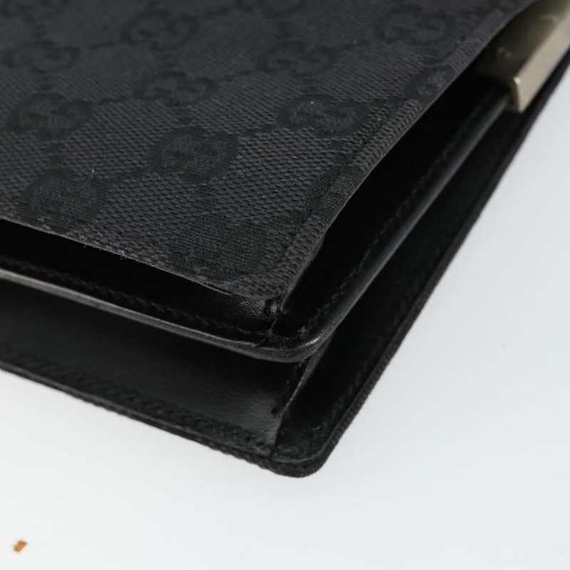 【日本直送】GUCCI GG帆布肩背包 黑色 銀色 001 3815 正品 gh1129-14