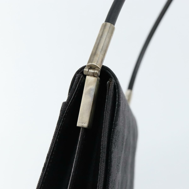 【日本直送】GUCCI GG帆布肩背包 黑色 銀色 001 3815 正品 gh1129-16