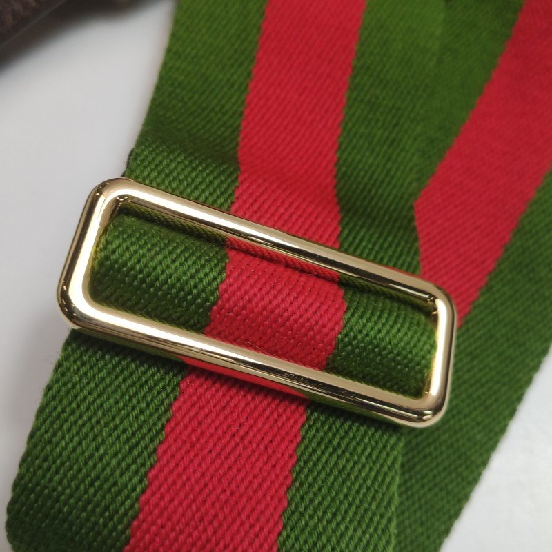 Gucci 1955迷你牛皮雙G老花馬銜扣斜挎包單肩包-10