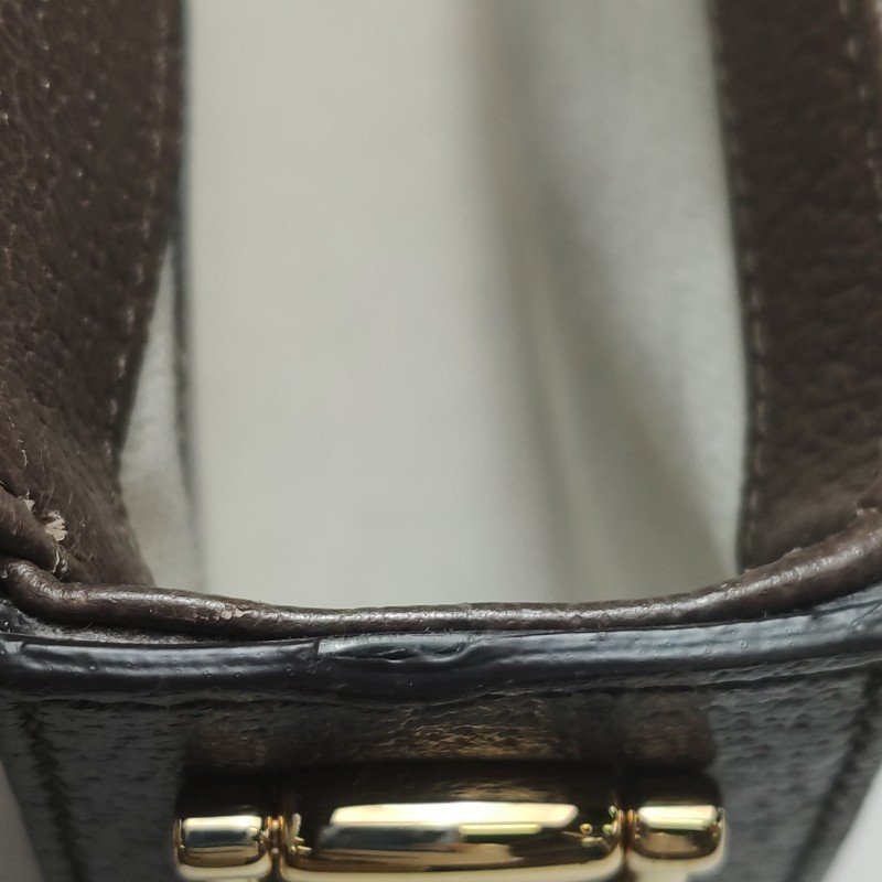 Gucci 1955迷你牛皮雙G老花馬銜扣斜挎包單肩包-13