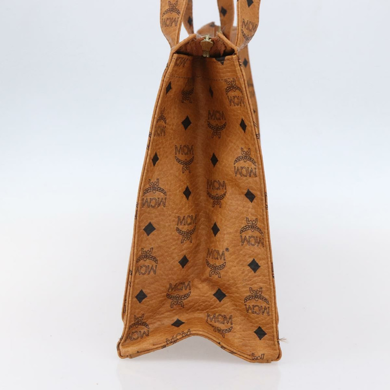 【日本直送】MCM Logoogram Vicetos 手提包 PVC 皮革 棕色 金色 正品 gh1079-2