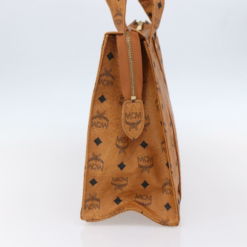 【日本直送】MCM Logoogram Vicetos 手提包 PVC 皮革 棕色 金色 正品 gh1079-3