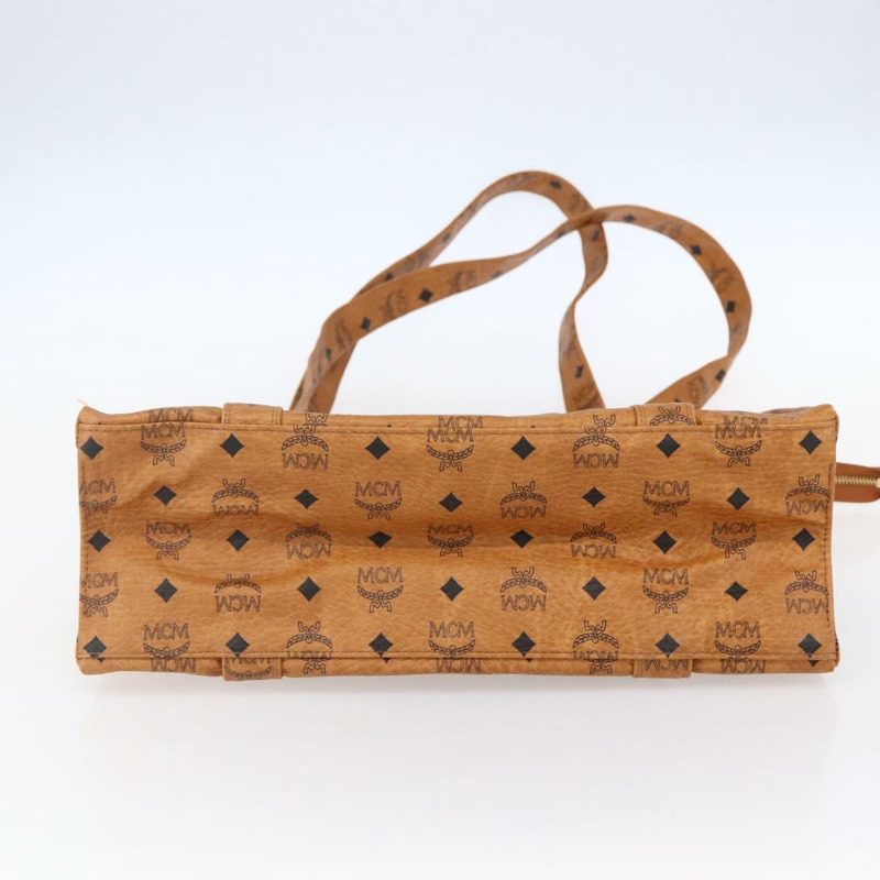 【日本直送】MCM Logoogram Vicetos 手提包 PVC 皮革 棕色 金色 正品 gh1079-4