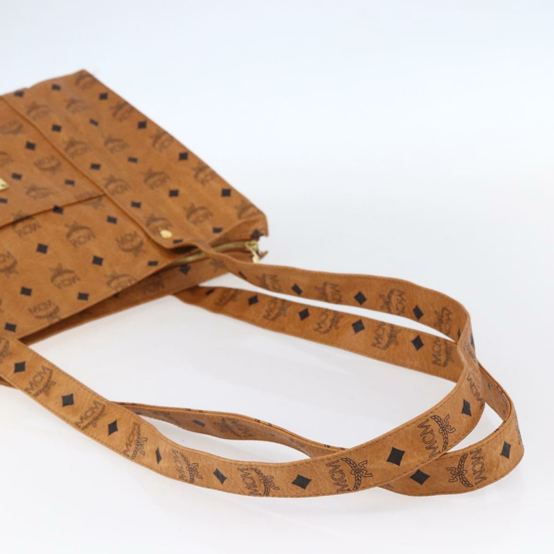 【日本直送】MCM Logoogram Vicetos 手提包 PVC 皮革 棕色 金色 正品 gh1079-6