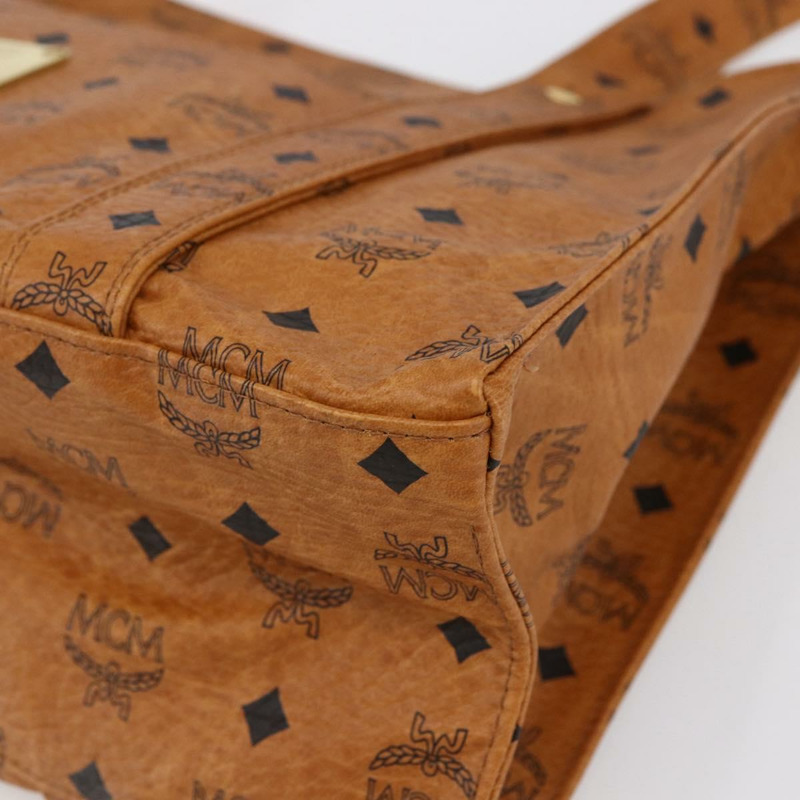 【日本直送】MCM Logoogram Vicetos 手提包 PVC 皮革 棕色 金色 正品 gh1079-7