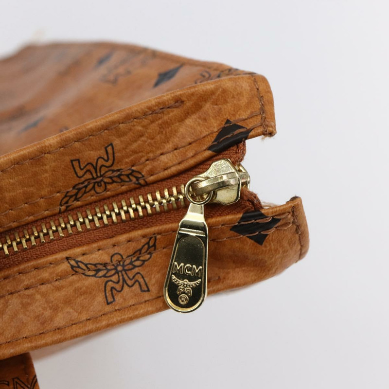 【日本直送】MCM Logoogram Vicetos 手提包 PVC 皮革 棕色 金色 正品 gh1079-8