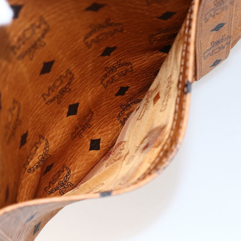 【日本直送】MCM Logoogram Vicetos 手提包 PVC 皮革 棕色 金色 正品 gh1079-9