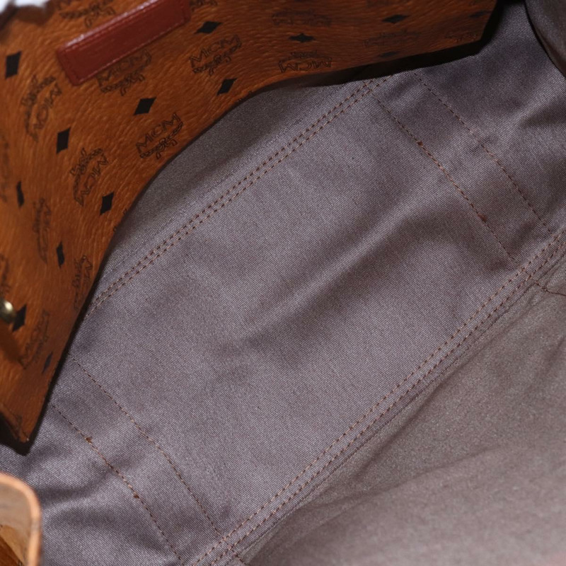 【日本直送】MCM Logoogram Vicetos 手提包 PVC 皮革 棕色 金色 正品 gh1079-10