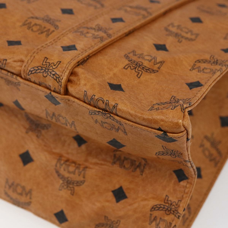 【日本直送】MCM Logoogram Vicetos 手提包 PVC 皮革 棕色 金色 正品 gh1079-15