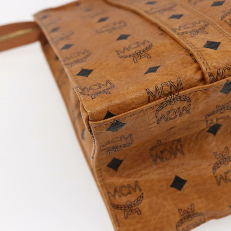 【日本直送】MCM Logoogram Vicetos 手提包 PVC 皮革 棕色 金色 正品 gh1079-16