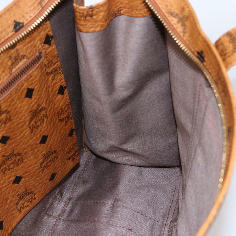 【日本直送】MCM Logoogram Vicetos 手提包 PVC 皮革 棕色 金色 正品 gh1079-17
