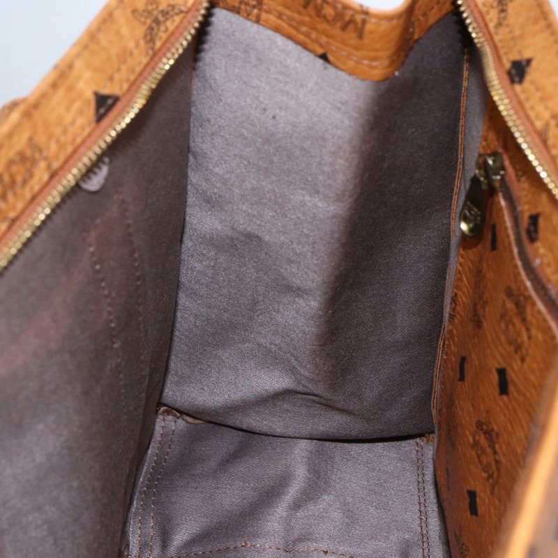 【日本直送】MCM Logoogram Vicetos 手提包 PVC 皮革 棕色 金色 正品 gh1079-18